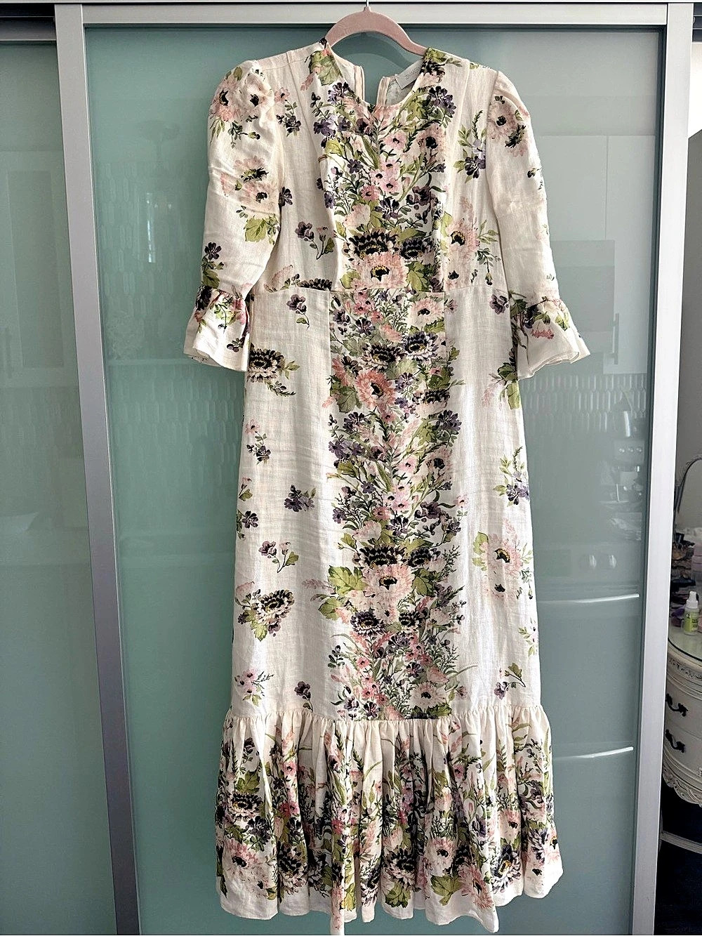Zimmermann Floral-Print Linen Dress